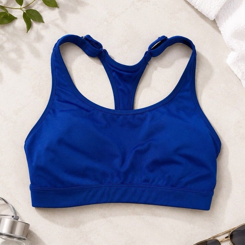 GapFit High Impact Sports Bra Women’s 32D Royal Blue Racerback Adjustable Hook